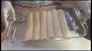 EASY SPRING ROLL WITH WHITE SAUCE / ARABIC FOOD