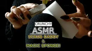 Sponges ASMR | EXTRA CRUNCHY Scrub Daddy, CRISP Magic Sponge, Bath Sponge | Sponge on Sponge & Foam