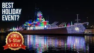Aboard the Battleship Wisconsin | 2 Million Christmas Lights!