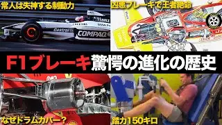 常人は失神..F1ブレーキのありえない性能と進化の歴史を徹底解説【F1歴史解説】