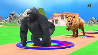 Buffalo Lion tiger cow pig cartoon Fanny video dog hen sheep animals video