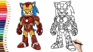 EASY! How to Draw & Color Iron Man Sonic - Beginner Friendly Tutorial!