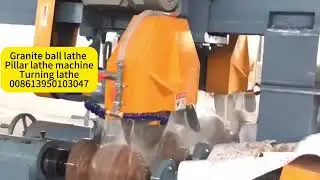 China auto stone turning lathe for marble granite sandstone ball spheres column pillars banisters