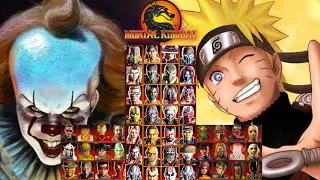 MORTAL KOMBAT 9 | PENNYWISE & NARUTO | TAG LADDER | GAMEPLAY (4K60FPS)