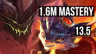 MALPH vs RUMBLE (MID) | 1.6M mastery, 4/2/13, 600+ games | KR Master | 13.5