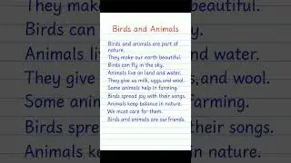 10 Lines Essay on Birds and Animals | Short Essay for Kids #shorts