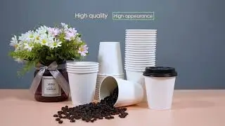 Custom Color Printing Disposable Paper Cup Take Away Coffee Packaging All Sizes Wholesale Paper Cup