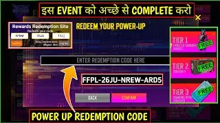 POWER UP REDEMPTION CODE FREE FIRE | FREE FIRE NEW EVENT 26 JUNE | FREE FIRE NEW EVENT TODAY