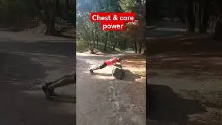 Nature gym chest & core power #fitness #power #speed