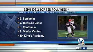 ESPN 106.3 Top Ten Poll 9/10