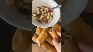 Filipino Lumpiang togue/beansprout spring roll❤️#asianfood #vegetarian #comfortfood #crispysnacks