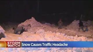 Snow Causes Traffic Headache In Mountains