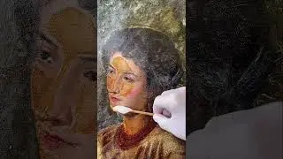 Реставрация ОТ и ДО &laquo;Итальянского портрета&raquo; XIX века, н/х. #реставрация #искусство #art