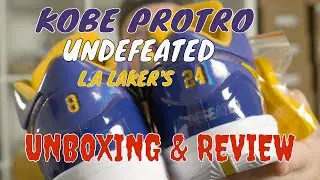 Распаковка и обзор Kobe 4 Protro / Undefeated LA Lakers от Stock X