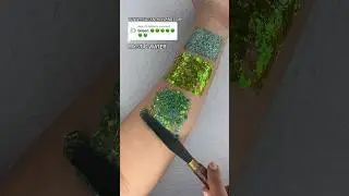 Rave Fantasyland Green Glitter makeup swatch!! Comment some colors or themes you&rsquo;d like to see💘