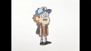 HOW TO DRAW DIPPER PINES | GRAVITY FALLS CHARACTER | EASY DRAWING STEP BY STEP TUTORIAL