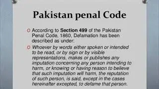 #What Is Defamation || Pakistan Penal Code 1860 Section 499