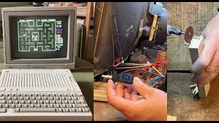 Réparation d'un écran Commodore 1084 : clapet et interrupteur