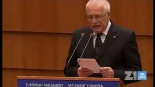 Projev Václava Klause v Evropském parlamentu