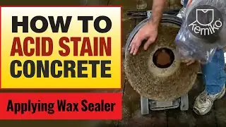 How to Acid Stain Concrete, Part 4: Applying concrete wax sealer - equipment and tips | Kemiko