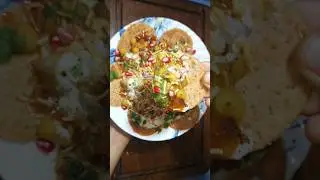#shorts Wheat Flour Crispy Papdi Chaat recipe 😋🤤 #trending #uniquerecipe #chaat