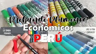 Probando PLUMONES ECONÓMICOS para Lettering en PERÚ (2021)
