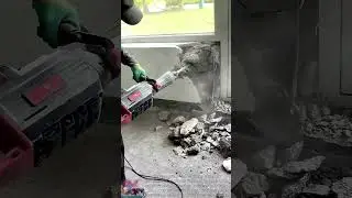 Workers use machines to break concrete walls || Demolition solutions
