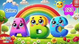 Toddler Learning: ABCs, Colors, & Numbers (Fun Animation!) | AdooKidsTV 