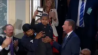 PRESIDENT TRUMP HONORS DJ DANIEL AT THE JOINT SESSION of the UNITED STATES CONGRESS