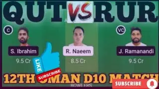 QUT vs RUR !! Qut vs RUR Dream11 predication  qut vs RUR Dream11 predication