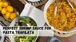 Mediterranean Shrimp Sauce for Pasta Trafilata | Italian Dinner the Traditional Way