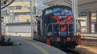 Wjazd EU160-074 i Manewry SM42-190 z IC MATEJKO na stacji Krak&oacute;w Gł&oacute;wny 
