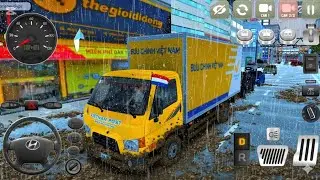 Minitruck Truck Simulator Vietnam REALISTIC Gameplay - Rainy City Delivery Mission