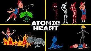 All Death Cartoons - Atomic Heart 2023 (Soviet Boy/Pioneer Animations)
