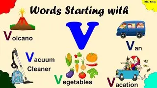 Words Starting With Letter V | 25 Words Beginning with V| Words that starts with V - Kids Entry