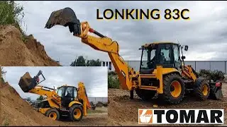 LONKING 83C AT WORK w pracy tel +48 575 316 333 backhoe loader koparko ładowarka