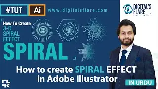 How to create Spiral Effect in Adobe Illustrator | Urdu | Hindi