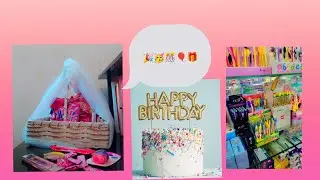 My sister's birthday 🎂| Pink theme gift basket 🧺| nehalicious