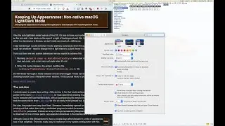 Automatic dark light theme change for MacOS 