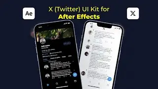 How to create X (Twitter) UI screens in After Effects - Download AE File