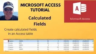 This video explains how to create calculated fields in an Microsoft Access table. Calculated fields