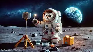 The Cat Becomes an Astronaut 4K #cat #cute #cutecat