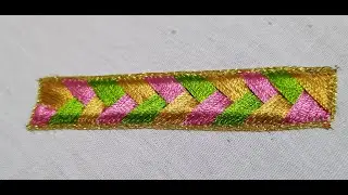 Aari embossed braid load stitch class-6|Advance level for beginners
