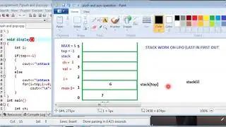 push pop operation in stack