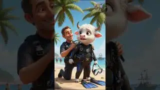 😲 Wait For End 😲 | Baby Bull Goes Scuba Diving & Finds Gold Underwater 😲🐂💎 | AI Adventure