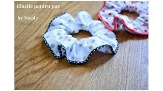 Elastic pentru par cu banda decorativa textila - Curs de croitorie