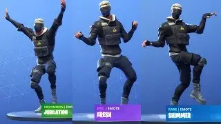 VERGE SHOWCASE WITH ALL FORTNITE DANCES (Fortnite Season 7)