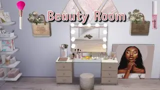 Pink Glamorous Beauty Room | The Sims 4 Speed Build + CC LINKS | Melanin Sims