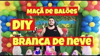 Como fazer MAÇÃ DE BALÃO - Decoração BRANCA DE NEVE - DIY