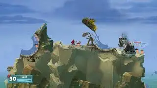 Worms W.M.D. Switch gameplay (online quick game)